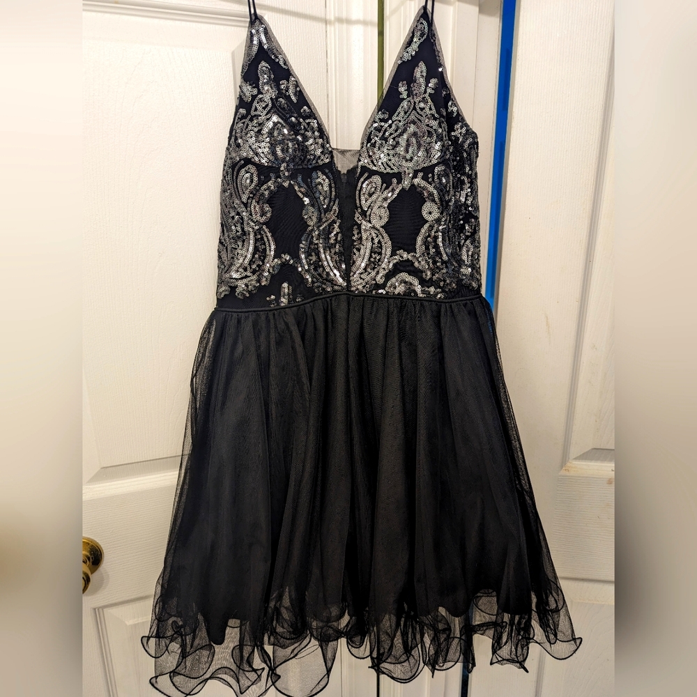 Black & Silver Formal Dress